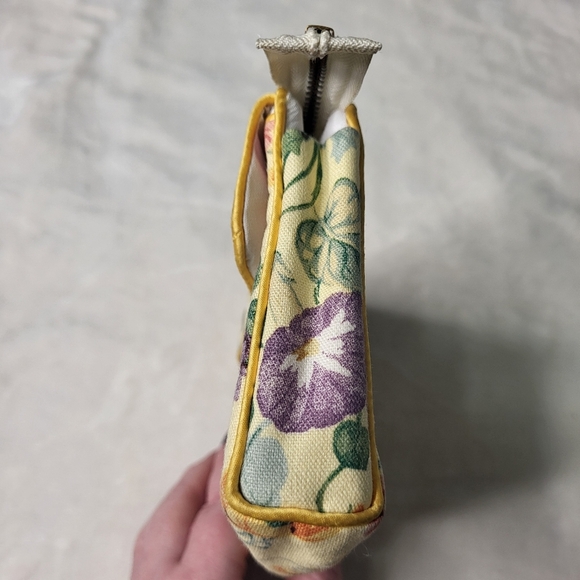 Vintage Galante Studios Yellow Floral Makeup Bag/Clutch. - Picture 4 of 13